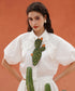 Dark Green Embroidered Cactus Tie